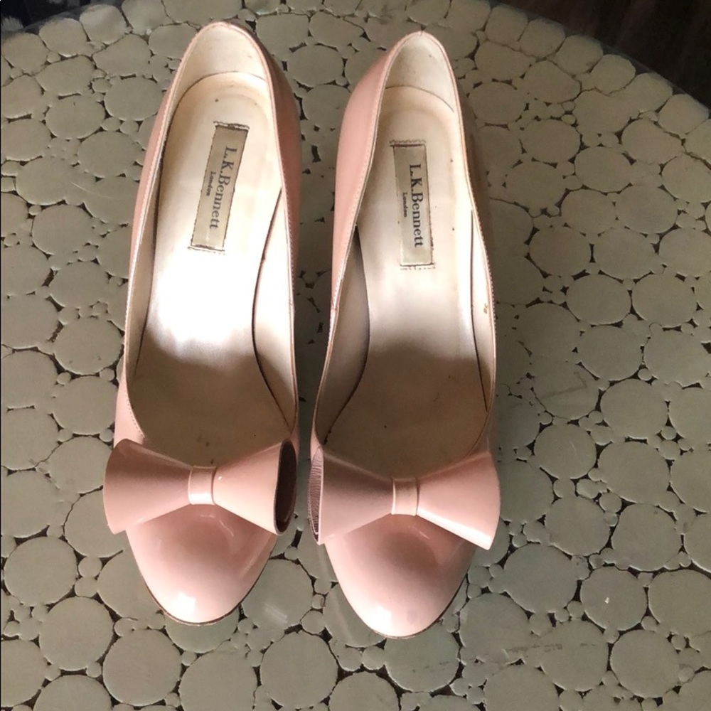 L.K. Bennett bow pumps